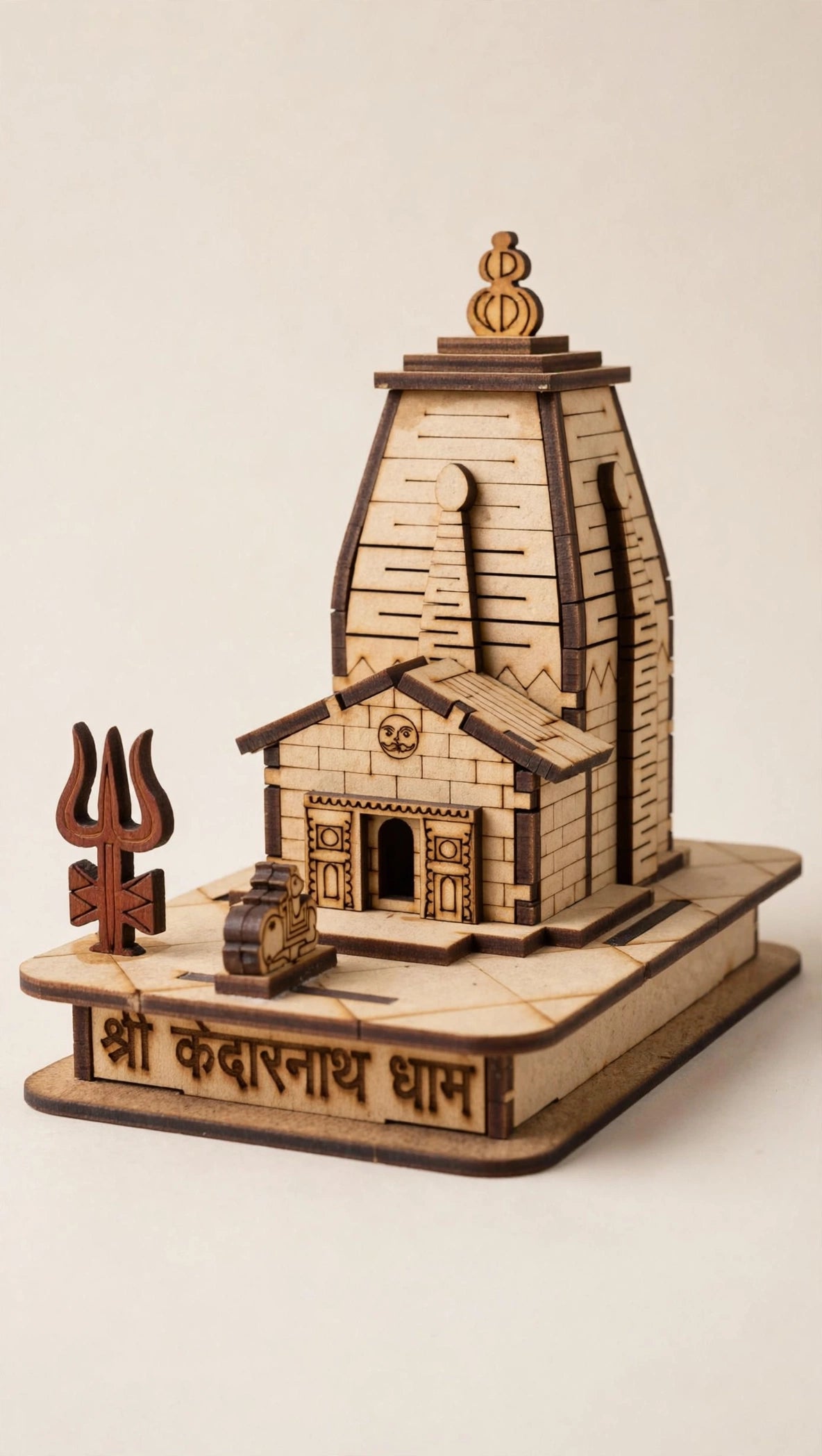 Shri Kedarnath Dham – Handcrafted Wooden Temple Replica