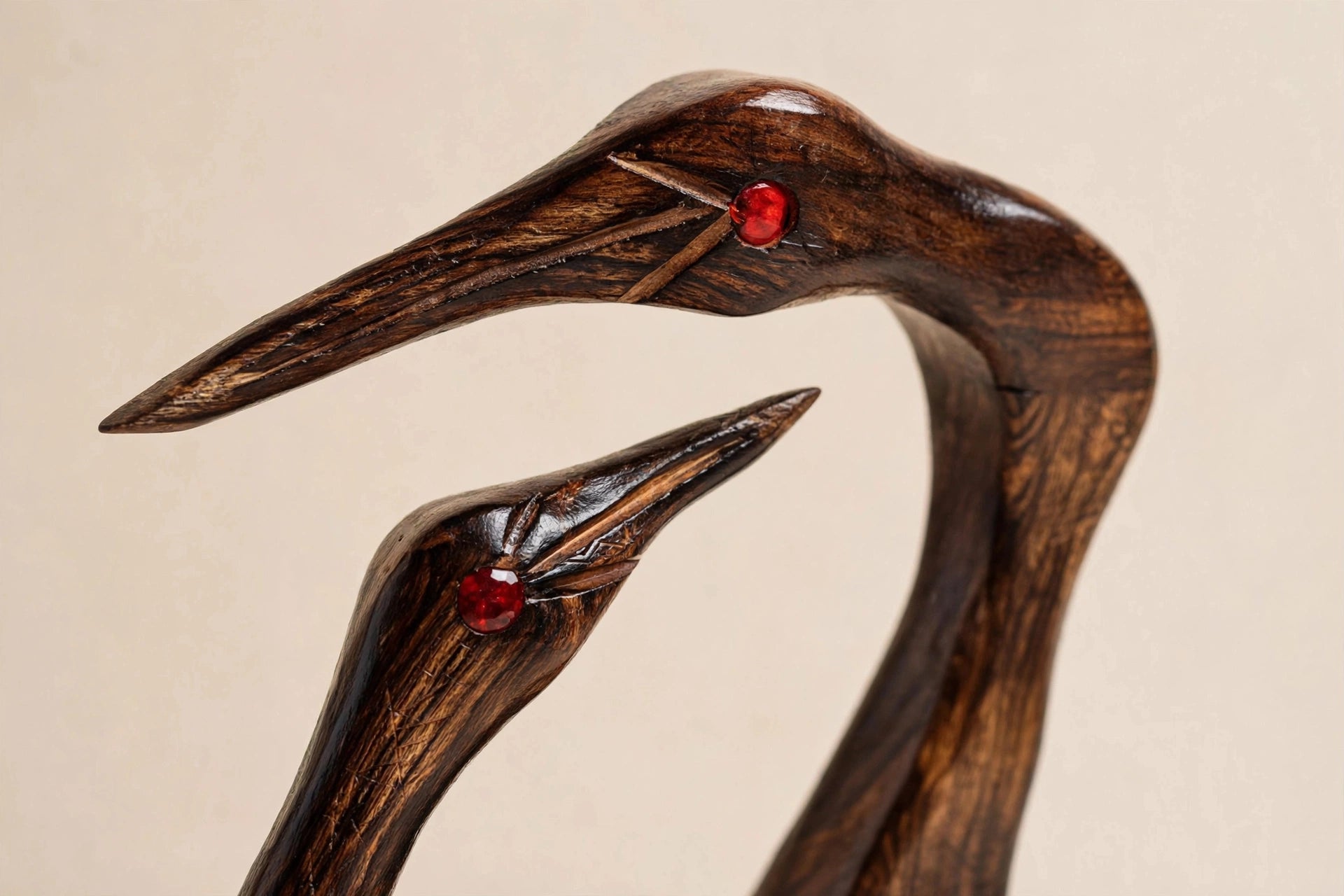 Nishaara's Handcrafted Mango Wood Crane Pair – Symbol of Love & Harmony