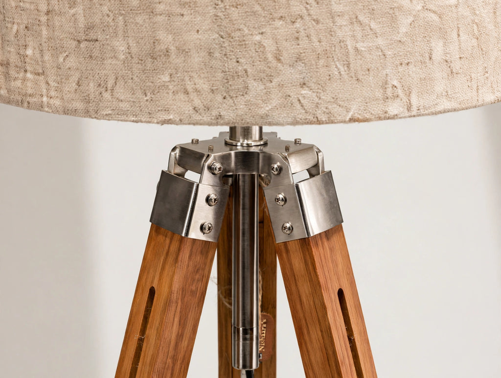 Nishaara’s Minimalist Tripod Floor Lamp with Linen Shade