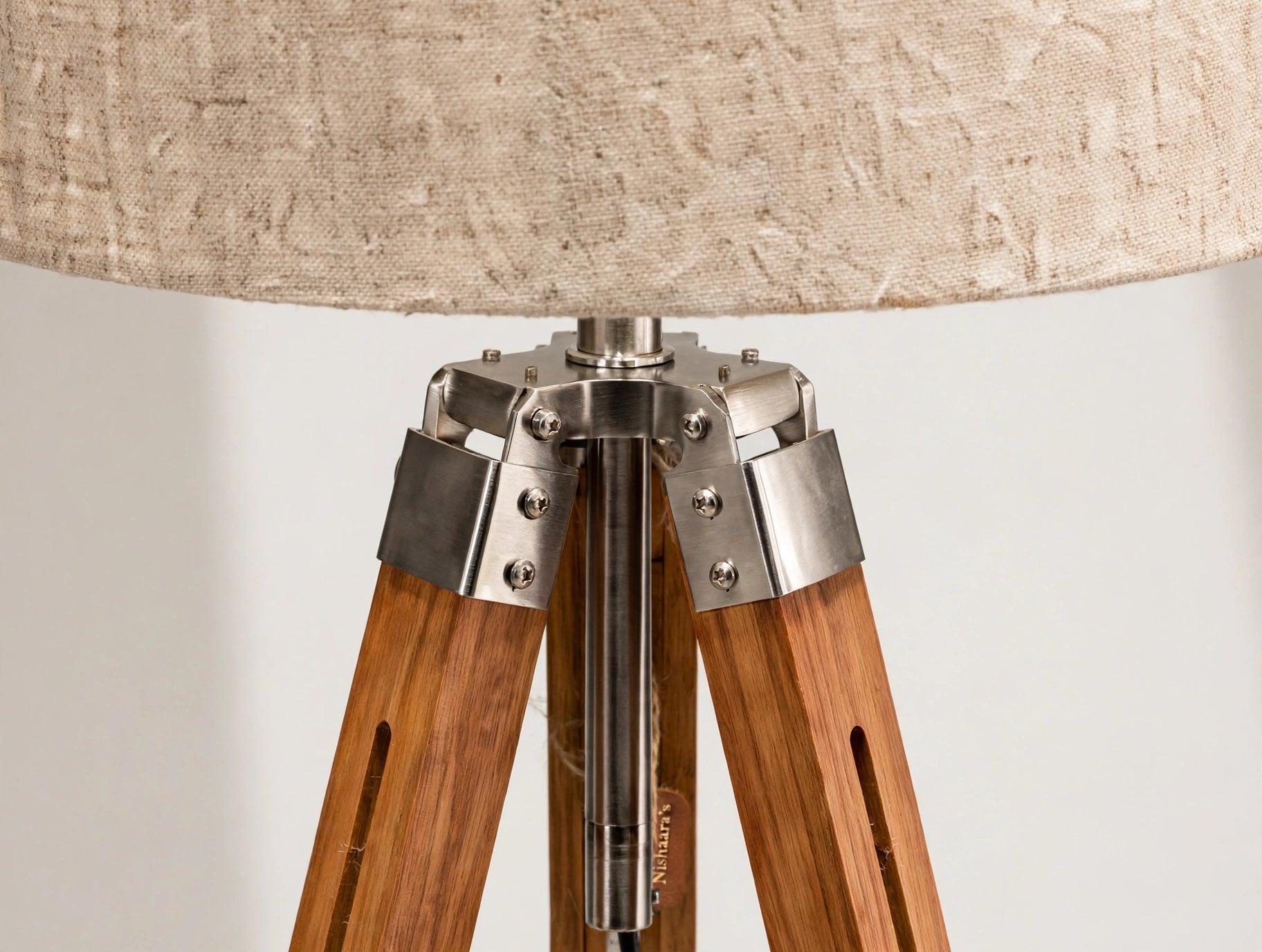 Nishaara’s Minimalist Tripod Floor Lamp with Linen Shade