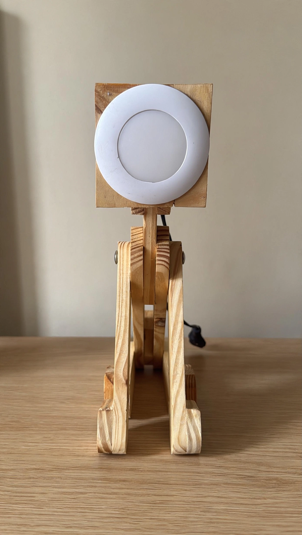 Nishaara’s “Vaastu” Wooden Pup LED Lamp