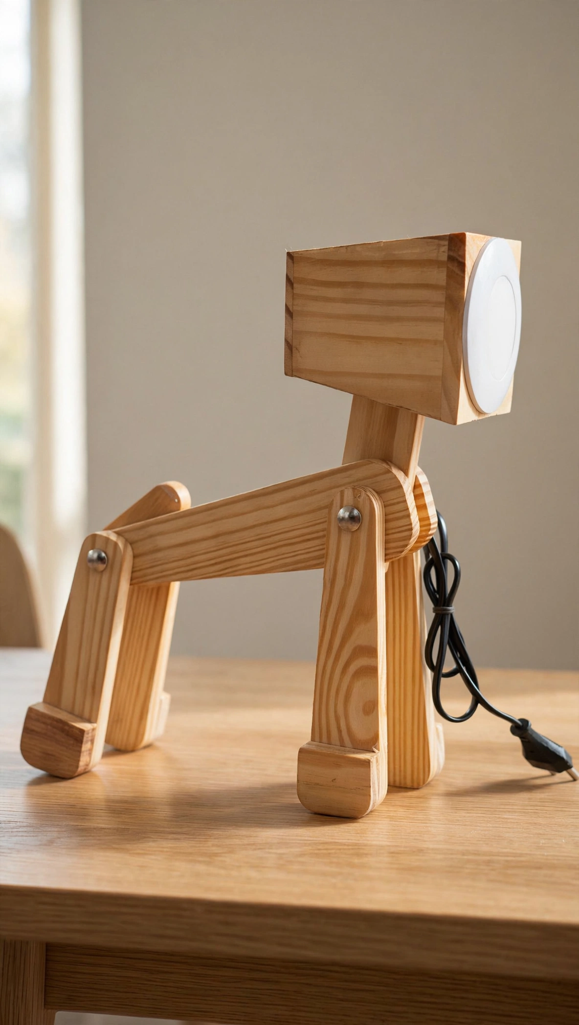 Nishaara’s “Vaastu” Wooden Pup LED Lamp